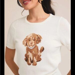 Knit Dog Print Women's Sweater